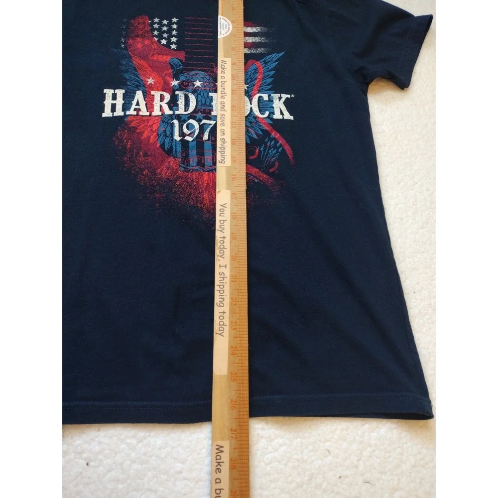 Hard Rock American Eagle Guitar Tee Navy Men's‎ M